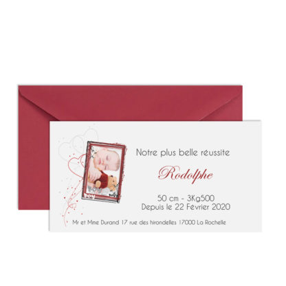 Faire-part de naissance Rodolphe