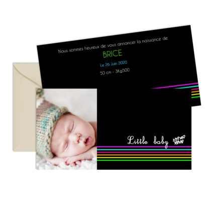 Faire-part de naissance Brice