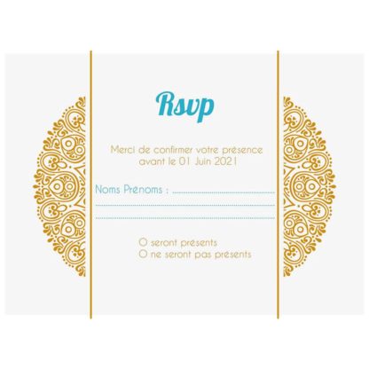 Carte RSVP Rosace