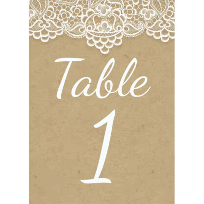 Numéro de table - Kraft et dentelle – Image 2