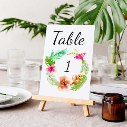 Numéro de table - Floral tropical