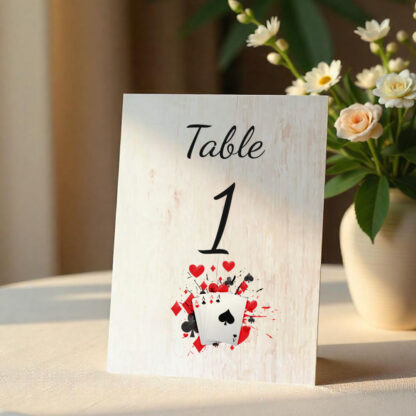 Numéro de table - Thème poker