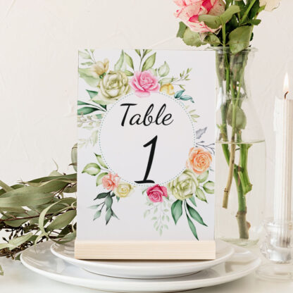 Numéro de table - Fleurs chics