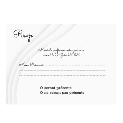 Carte RSVP - White Ambiance