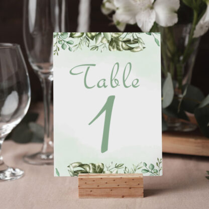 Numéro de table – Couronne nature