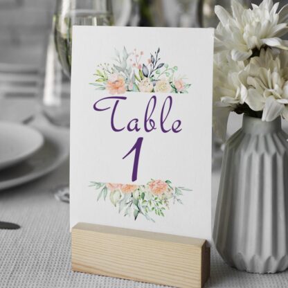 Numéro de table - Floral printanier